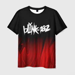 Мужская футболка 3D Blink 182 red plasma