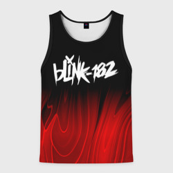 Мужская майка 3D Blink 182 red plasma