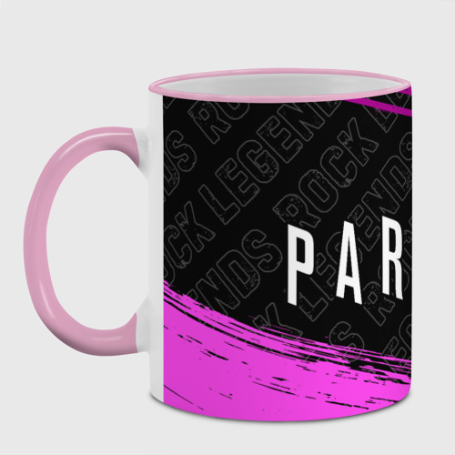 Кружка с полной запечаткой Paramore rock Legends: надпись и символ, цвет Кант розовый - фото 2