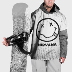 Накидка на куртку 3D Nirvana с потертостями на светлом фоне