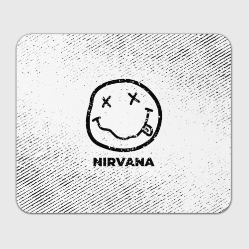 Прямоугольный коврик для мышки Nirvana с потертостями на светлом фоне