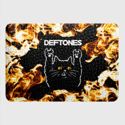 Картхолдер с принтом Deftones рок кот и огонь - фото 2