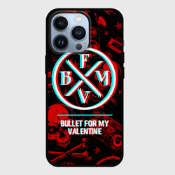 Чехол для iPhone 13 Pro Bullet For My Valentine rock glitch