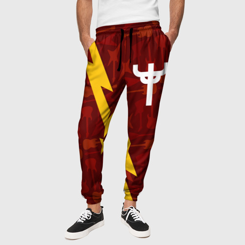 Мужские брюки 3D Judas Priest гитары и молния, цвет 3D печать - фото 4