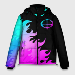 Мужская зимняя куртка 3D Ozzy Osbourne неоновый огонь