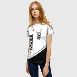 Женская футболка 3D Muse и рок символ на светлом фоне - фото 2