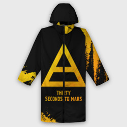 Мужской дождевик 3D Thirty Seconds to Mars - gold gradient