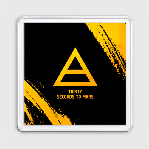 Магнит 55*55 Thirty Seconds to Mars - gold gradient