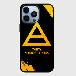 Чехол для iPhone 13 Pro Thirty Seconds to Mars - gold gradient
