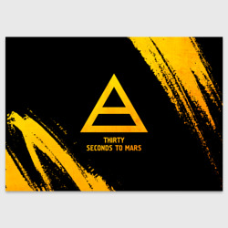 Поздравительная открытка Thirty Seconds to Mars - gold gradient