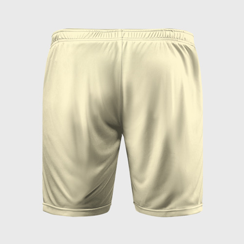Мужские шорты спортивные с принтом Ананас в океане, вид сзади #1