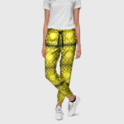 Женские брюки 3D Ярко-желтые точки - фото 2