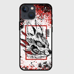 Чехол для iPhone 13 mini Демон-лис - человек-бензопила
