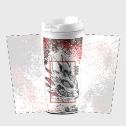 Термокружка-непроливайка Демон-лис - человек-бензопила - фото 2