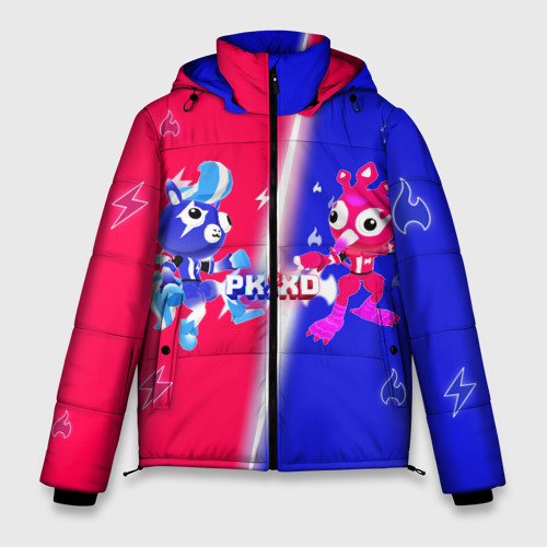 Мужская зимняя куртка 3D с принтом Нулевая Гравитация PK XD, вид спереди #2