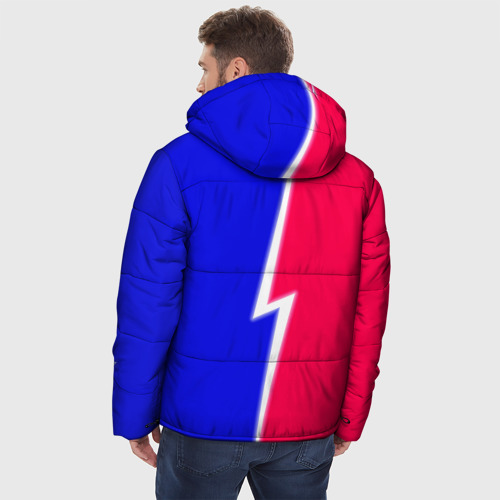 Мужская зимняя куртка 3D с принтом Нулевая Гравитация PK XD, вид сзади #2