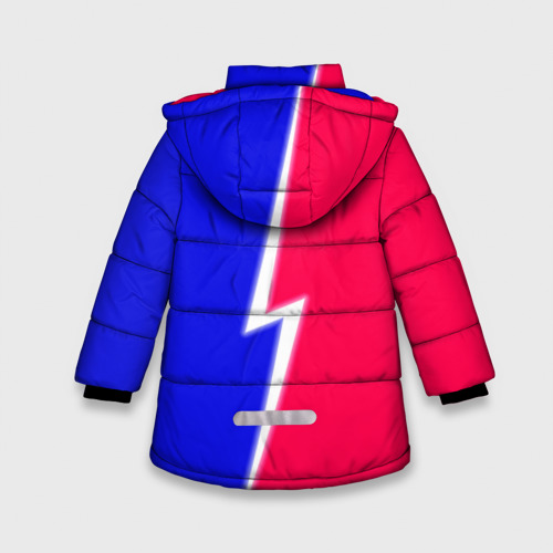 Зимняя куртка для девочек 3D с принтом Нулевая Гравитация PK XD, вид сзади #1