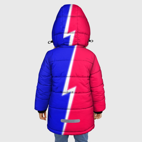 Зимняя куртка для девочек 3D с принтом Нулевая Гравитация PK XD, вид сзади #2