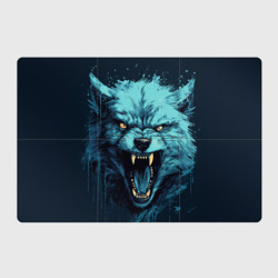 Магнитный плакат 3Х2 Синий волк арт