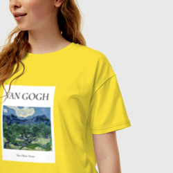 Женская футболка хлопок Oversize Ван Гог Van Gogh - фото 2