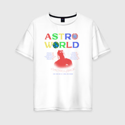 Женская футболка хлопок Oversize Travis Scott astroworld