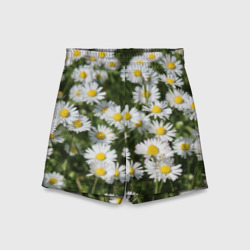 Детские спортивные шорты 3D Ромашки ко дню семьи, любви и верности