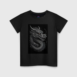 Детская футболка хлопок Дракон стиль тату