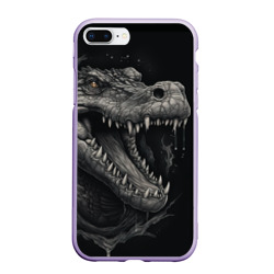 Чехол для iPhone 7Plus/8 Plus матовый Крокодил стиль тату