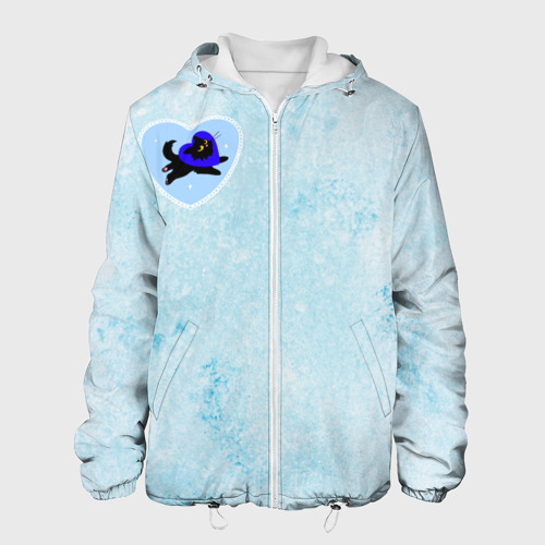 Мужская куртка 3D Ледяное сердце и кошка любви, цвет 3D печать