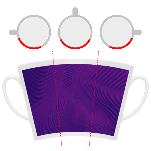 Кружка Латте с принтом Фантазия в фиолетовом, фото #6