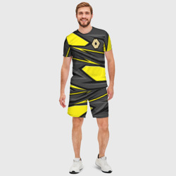 Мужской костюм с шортами 3D Renault - желтый - фото 2