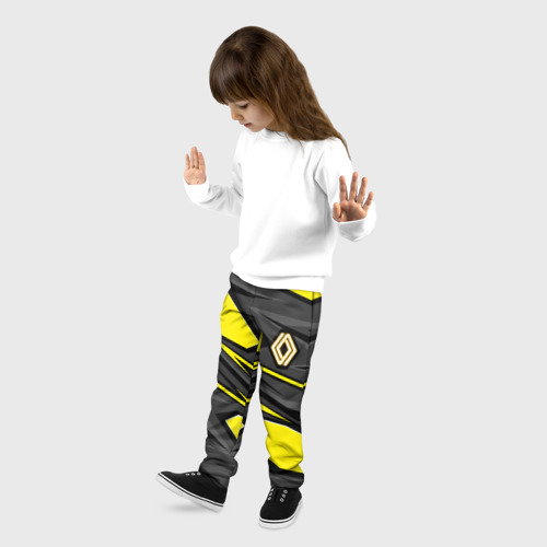 Детские брюки 3D Renault - желтый, цвет 3D печать - фото 3