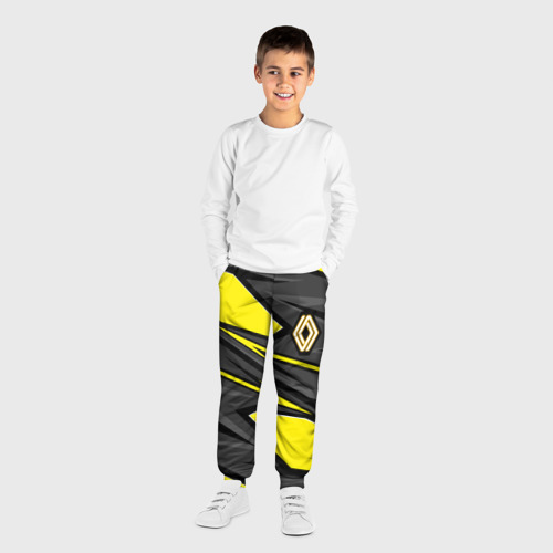 Детские брюки 3D Renault - желтый, цвет 3D печать - фото 4
