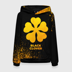 Женская толстовка 3D Black Clover - gold gradient