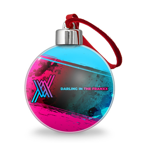 Ёлочный шар Darling in the Franxx - neon gradient: надпись и символ