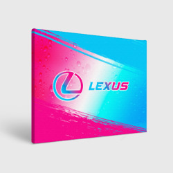 Холст прямоугольный Lexus neon gradient style: надпись и символ