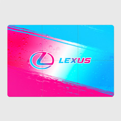 Магнитный плакат 3Х2 Lexus neon gradient style: надпись и символ