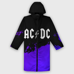 Мужской дождевик 3D AC DC purple grunge