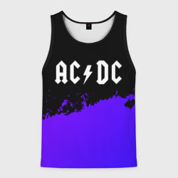 Мужская майка 3D AC DC purple grunge