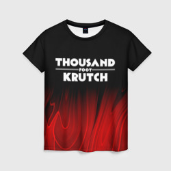 Женская футболка 3D Thousand Foot Krutch red plasma