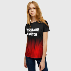 Женская футболка 3D Thousand Foot Krutch red plasma - фото 2