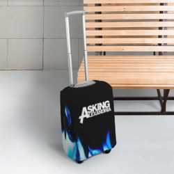 Чехол для чемодана 3D Asking Alexandria blue fire - фото 2