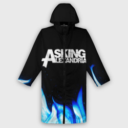 Мужской дождевик 3D Asking Alexandria blue fire