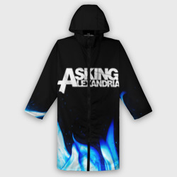 Женский дождевик 3D Asking Alexandria blue fire