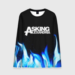 Мужской лонгслив 3D Asking Alexandria blue fire