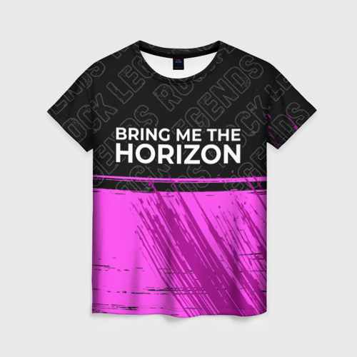 Женская футболка 3D Bring Me the Horizon rock Legends: символ сверху, цвет 3D печать