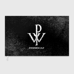 Флаг 3D Powerwolf с потертостями на темном фоне