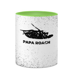 Кружка с полной запечаткой Papa Roach с потертостями на светлом фоне - фото 2