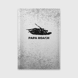Обложка для автодокументов Papa Roach с потертостями на светлом фоне