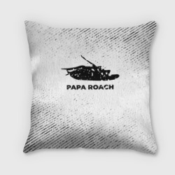 Подушка 3D Papa Roach с потертостями на светлом фоне